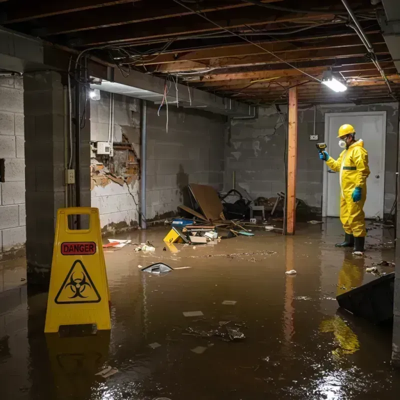 Flooded Basement Electrical Hazard in Stickney, IL Property