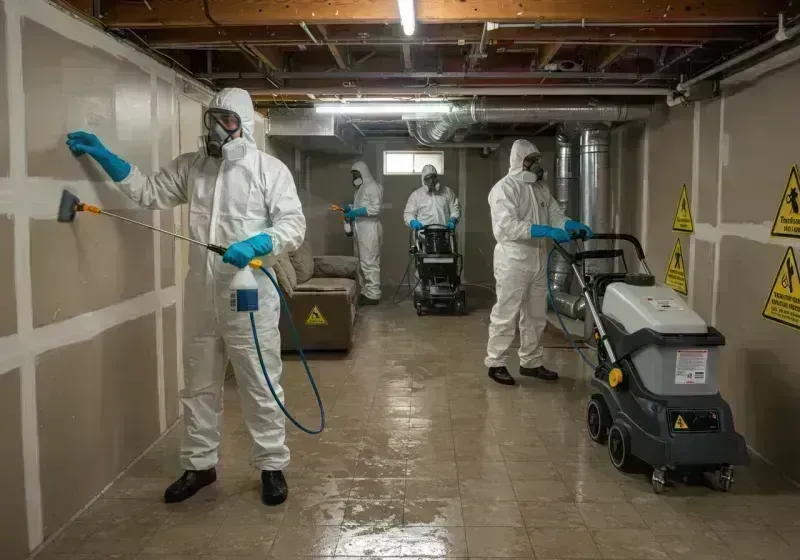 Basement Moisture Removal and Structural Drying process in Stickney, IL